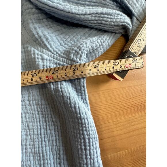 Ann Klein Gauzy Cotton Button Up Top Women Large Beach Summer Comfy Loose Trip - Picture 6 of 16